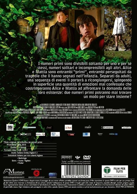 La solitudine dei numeri primi (DVD) - DVD - Film di Saverio Costanzo  Drammatico | IBS