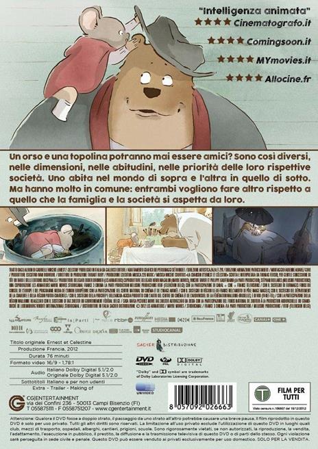 Ernest & Celestine (DVD) - DVD - Film di Benjamin Renner , Stéphane Aubier  Animazione | IBS