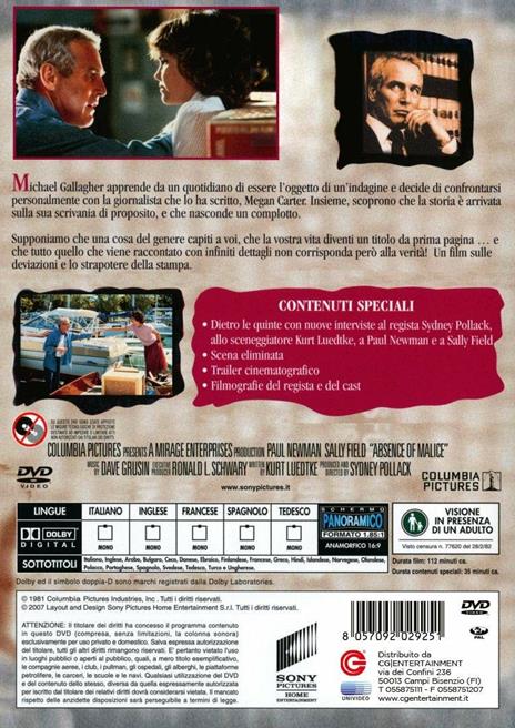 Diritto di cronaca (DVD) di Sydney Pollack - DVD - 2