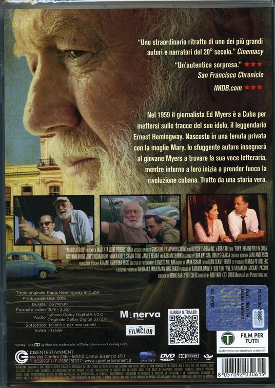 Papa, Hemingway in Cuba (DVD) - DVD - Film di Bob Yari Drammatico | IBS