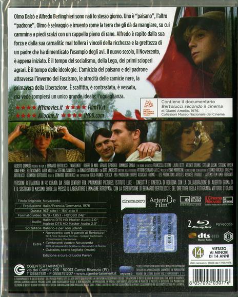 Novecento. Parte 1 + Parte2 (2 Blu-ray) - Blu-ray - Film di Bernardo  Bertolucci Drammatico | IBS