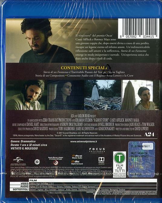 Storia di un fantasma (Blu-ray) di David Lowery - Blu-ray - 2