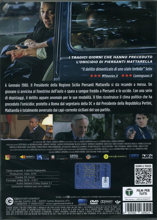 Il delitto Mattarella (DVD) di Aurelio Grimaldi - DVD - 2