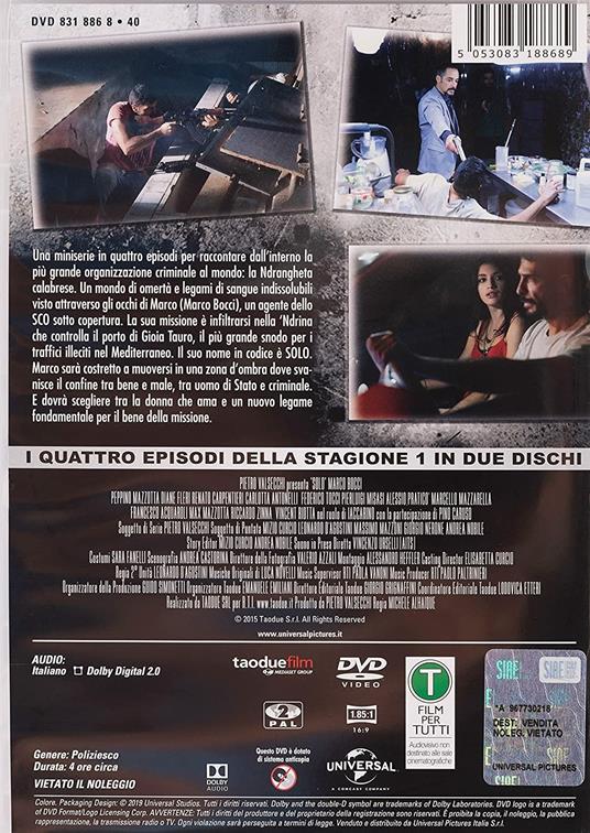 Solo. Stagione 1. Serie TV ita (2 DVD) di Michele Alhaique - DVD - 2