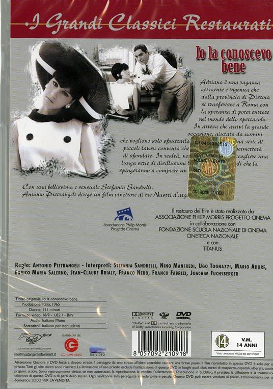 Io la conoscevo bene di Antonio Pietrangeli - DVD - 2