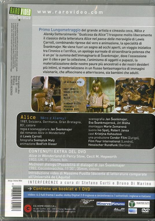 Alice - DVD - Film di Jan Svankmajer Commedia | IBS