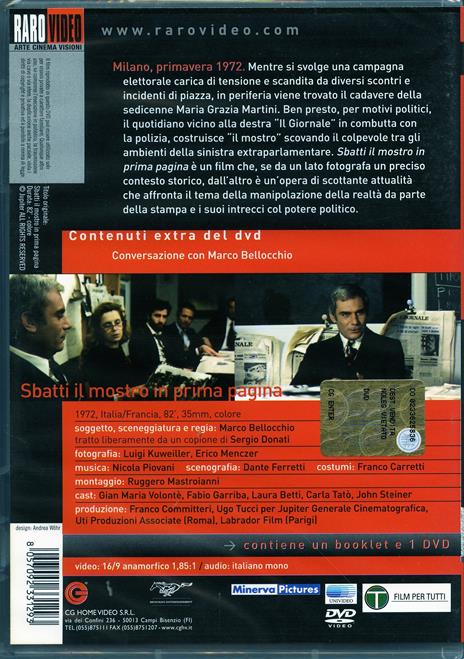 Sbatti il mostro in prima pagina di Marco Bellocchio - DVD - 2