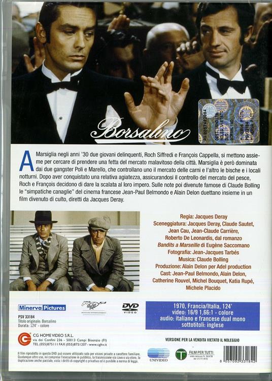 Borsalino DVD Film di Jacques Deray Drammatico IBS