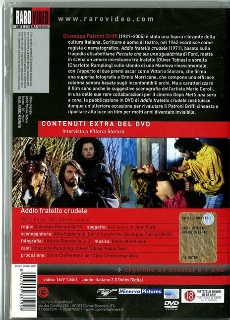 Addio fratello crudele di Giuseppe Patroni Griffi - DVD - 2