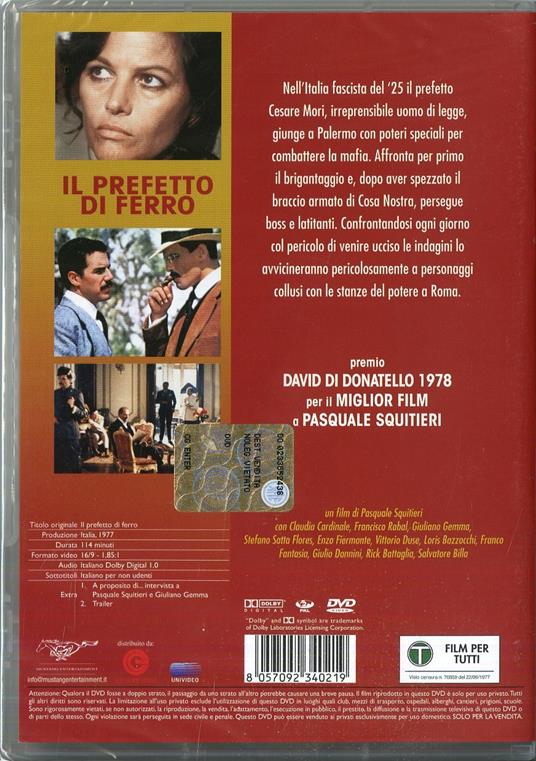 Il prefetto di ferro - DVD - Film di Pasquale Squitieri Drammatico | IBS