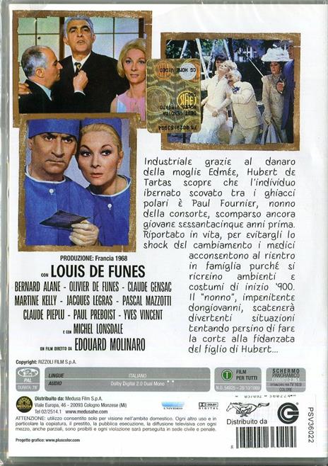 Louis De Funès e il nonno surgelato di Edouard Molinaro - DVD - 2