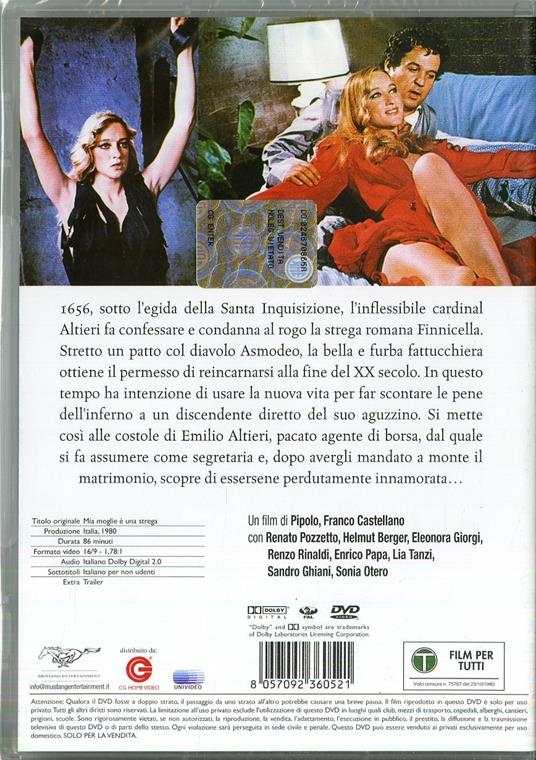 Mia moglie è una strega di Franco Castellano,Pipolo - DVD - 2