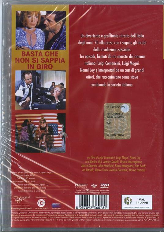 Basta che non si sappia in giro di Luigi Comencini,Nanni Loy,Luigi Magni - DVD - 2