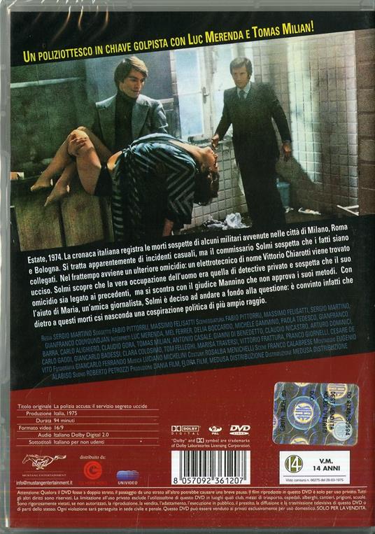 La polizia accusa: il servizio segreto uccide di Sergio Martino - DVD - 2