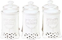 Set 6 barattoli porta spezie per cucina Barattoli spezie cucina in  porcellana Contenitore spezie - Biscottini - Idee regalo