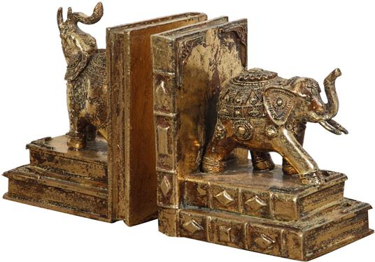 Fermalibri per mensole 16x14x10 cm Feggi libri per mensole in resina con  elefanti Ferma libri per libreria con finitura oro - Biscottini - Idee  regalo | IBS