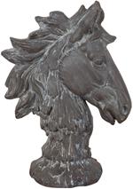 Busto statua 41x29x16 cm Soprammobile cavallo Statue decorative casa Scultura cavallo Busto decorativo