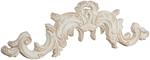 Sopraporta Fregio Mensola Decoro Decori da Parete in Legno Finitura bianco Anticato L 90 x PR 3 x H 27 cm Made in Italy