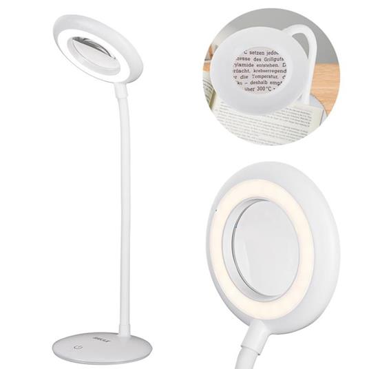 Lampada Lavoro Lente Ingrandimento 3 Diottrie LED Estetista Modellismo  Touch USB - ND - Idee regalo | IBS
