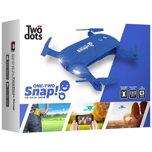 Snap The Social Drone Cam Two Dots HD 1Mpx con Giroscopio stabilizzatore a  6 assi colore Blu - Two Dots - Aerei e droni giocattolo - Giocattoli | IBS