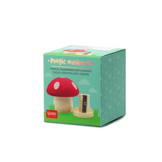 Gomma con temperamatite rosso Legami, Magic Mushroom Eraser With Pencil  Sharpener - Red - Legami - Cartoleria e scuola