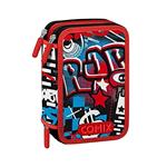 Astuccio organizzato 3 zip Comix Bright Money - 20x13x7 cm