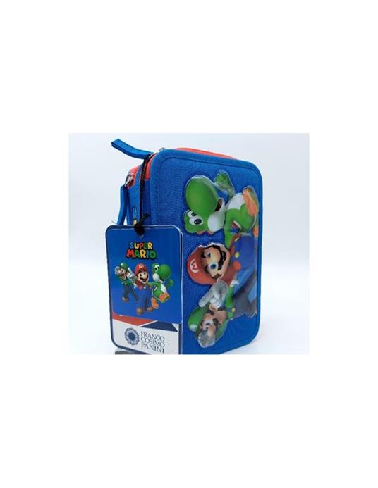 Astuccio Corredo 3 Zip Supermario con Penna Frixion