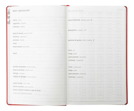 Agenda settimanale Panini 2023, 12 mesi, Large, WWF, rosso - 13 x 21 cm - 4