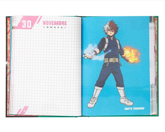 Diario 12 Mesi 2023-2024 Standard Black Mha - My Hero Academia - Nero - 5