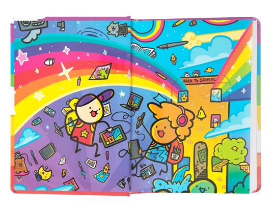 Diario 16 Mesi 2023-2024 Medium Comix Scottecs By Sio Rainbow - Arcobaleno  - Comix - Cartoleria e scuola