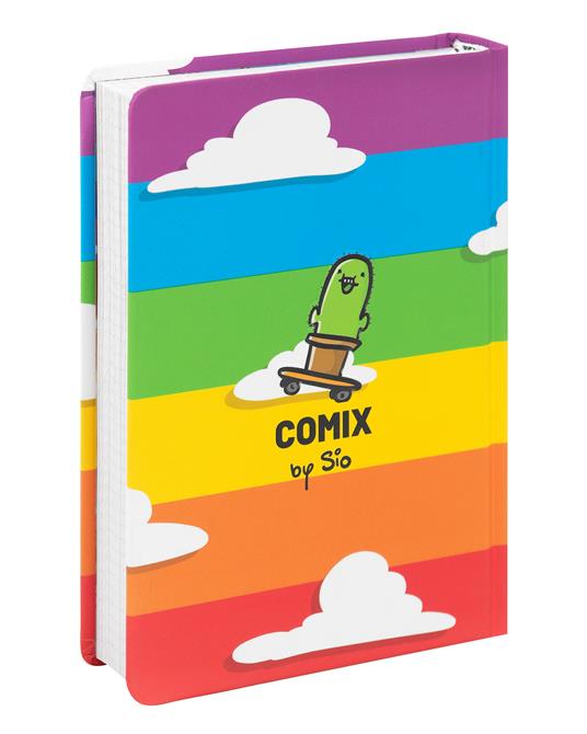 Diario 16 Mesi 2023-2024 Medium Comix Scottecs By Sio Rainbow - Arcobaleno  - Comix - Cartoleria e scuola
