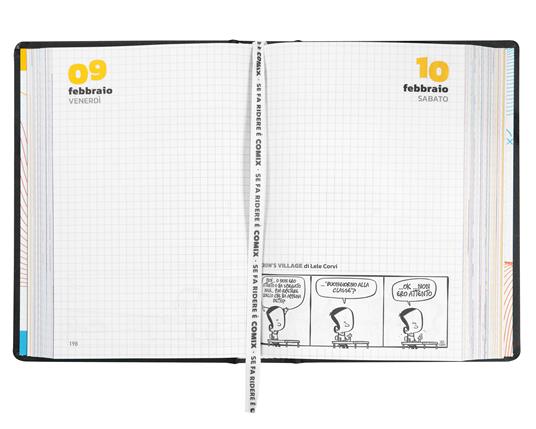 Diario Comix 16 Mesi 2023-2024 Standard Black&White Cervello - Bianco e Nero - 8