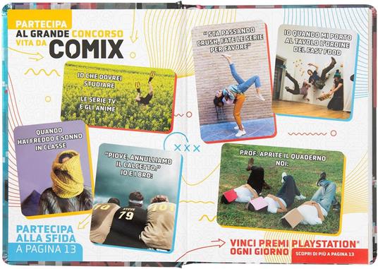 Diario 13 Mesi 2023-2024 Giornaliera Mini Comix U Yourself Allblack - Nero