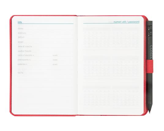 Agenda Comix 2024, 12 Mesi, settimanale, Medium Red Tx - 2