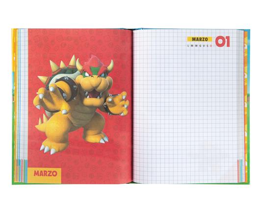 Diario 2024-2025, 12 mesi, Standard Rosso Supermario - 4