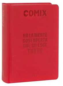 Cartoleria Diario 2024-2025, Comix 16 mesi, Mini Deep Red Comix
