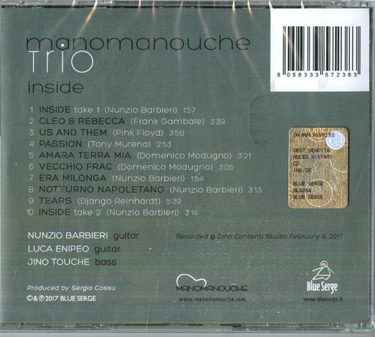 Inside - CD Audio di Manomanouche Trio - 2