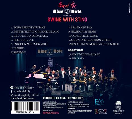 Swing with Sting - CD Audio di Nick the Nightfly - 2