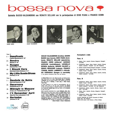 Bossa Nova! (Limited Numbered Edition) - Vinile LP di Gianni Basso,Oscar Valdambrini - 2