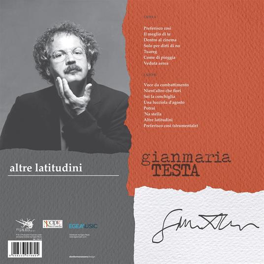 Altre Latitudini (Limited, Numbered & Marble Vinyl Edition) - Vinile LP di Gianmaria Testa - 2