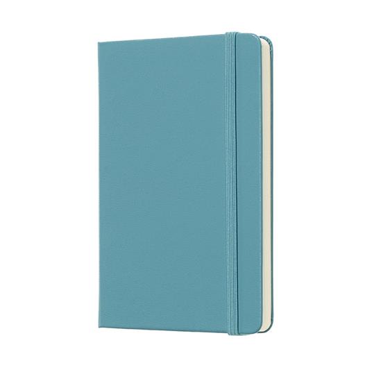 Taccuino Moleskine pocket a pagine bianche copertina rigida azzurro. Reef Blue - 2