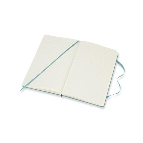 Taccuino Moleskine large a righe copertina rigida azzurro. Reef Blue - 4