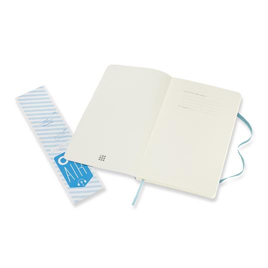 Taccuino Moleskine large a righe copertina morbida azzurro. Reef Blue - 3