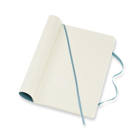 Taccuino Moleskine large a righe copertina morbida azzurro. Reef Blue - 4