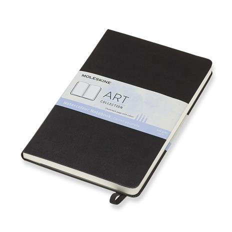 Taccuino per acquerelli Art Watercolor Notebook Moleskine large copertina rigida nero. Black - 2