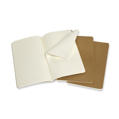 Quaderno Cahier Journal Moleskine large puntinato bianche beige. Kraft Brown. Set da 3 - 2