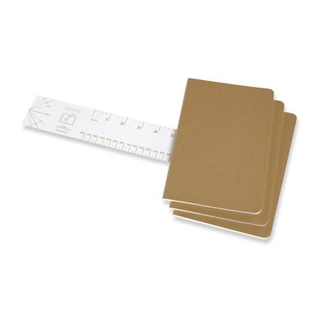 Quaderno Cahier Journal Moleskine large puntinato bianche beige. Kraft Brown. Set da 3 - 3