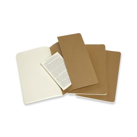 Quaderno Cahier Journal Moleskine large puntinato bianche beige. Kraft Brown. Set da 3 - 4