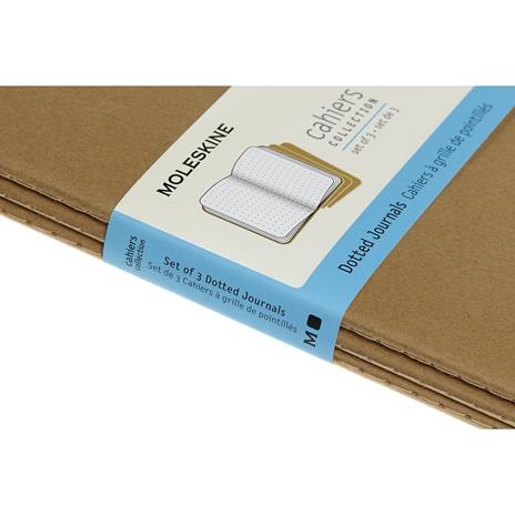 Quaderno Cahier Journal Moleskine large puntinato bianche beige. Kraft Brown. Set da 3 - 5