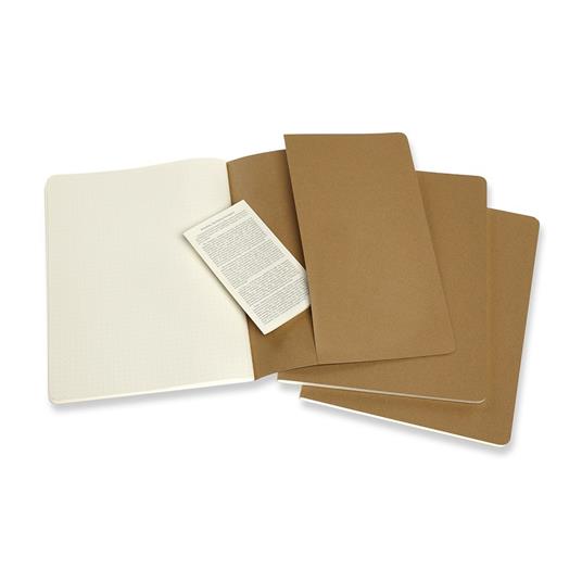 Quaderno Cahier Journal Moleskine XL puntinato bianche beige. Kraft Brown. Set da 3 - 4